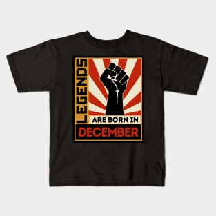 Legends Are Born In December Kids T-Shirt